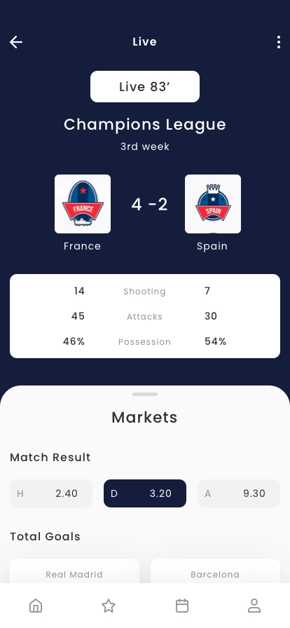 Sports Betting Mobile App UI Kit - Screenshot 4