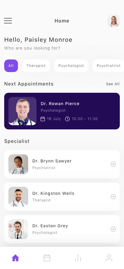 Physical Therapy Mobile App UI Kit - Screenshot 1