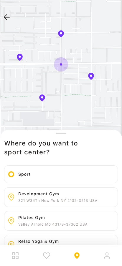 Fitness & Sport Center Mobile App UI Kit - Screenshot 3