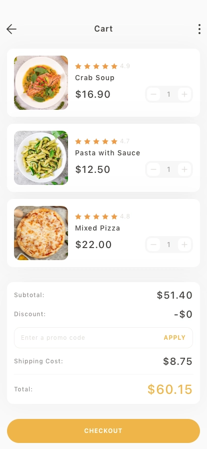 Food Delivery Mobile App UI Kit - Screenshot 4