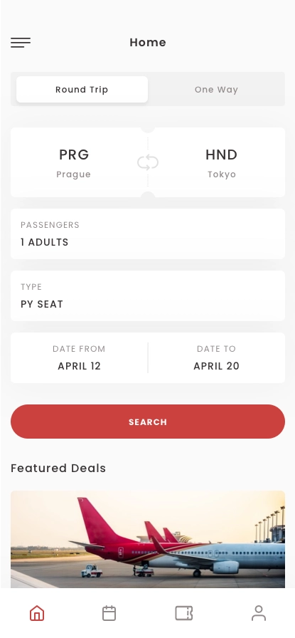 Flights Booking App UI Kit - Screenshot 1