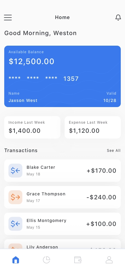 Finance & Banking Mobile App UI Kit - Screenshot 2