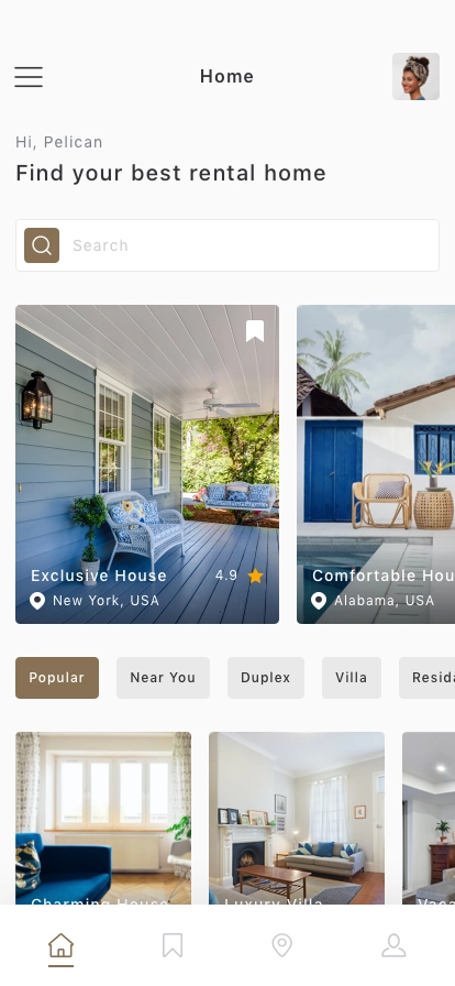 Home Rental Mobile App UI Kit - Screenshot 1