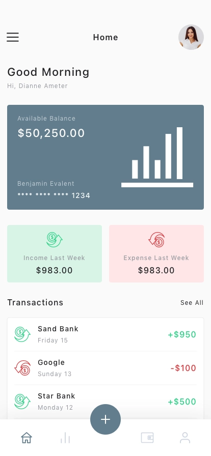 Finance Mobile App UI Kit - Screenshot 2