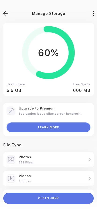 File Manager Mobile App UI Kit - Screenshot 3