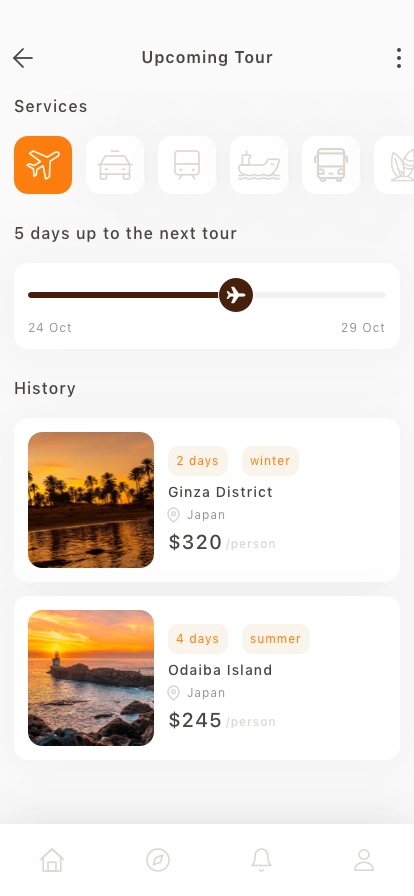 Travel Agency Mobile App UI Kit for Figma, Sketch & XD | UIworkshop