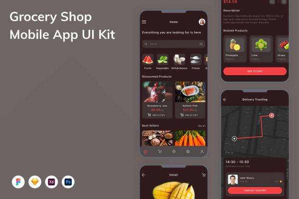 Grocery Shop Mobile App UI Kit