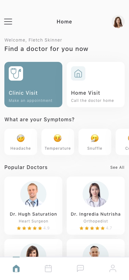 Doctor & Patient Mobile App UI Kit - Screenshot 1