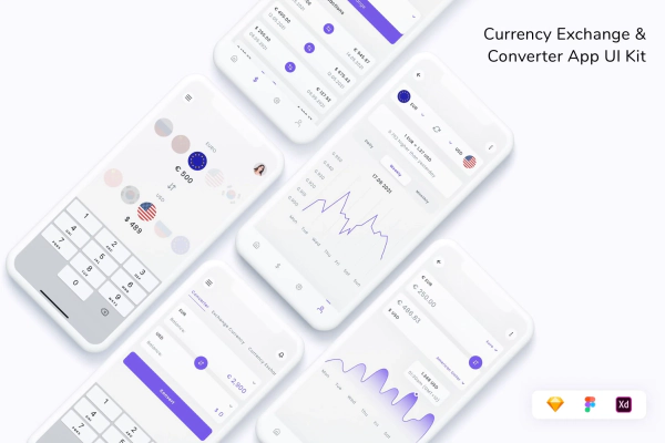 Currency Exchange & Converter App UI Kit