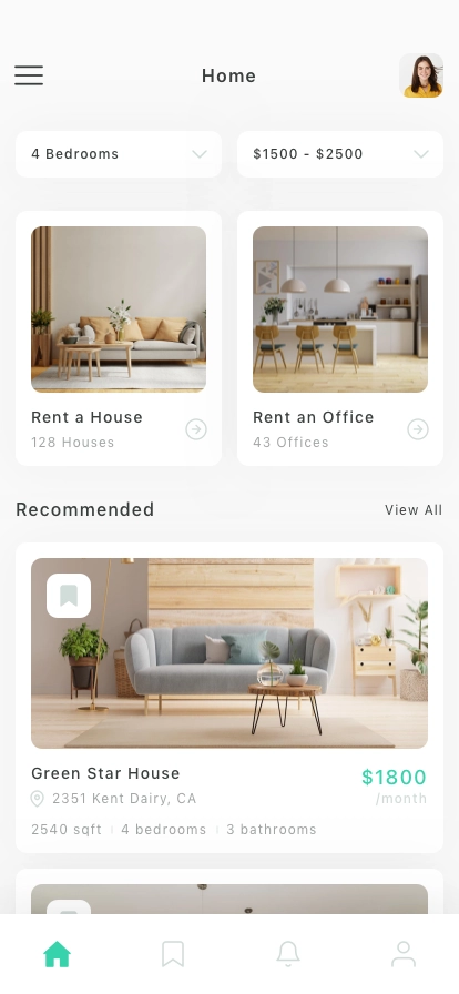 Rental Property Mobile App UI Kit - Screenshot 1