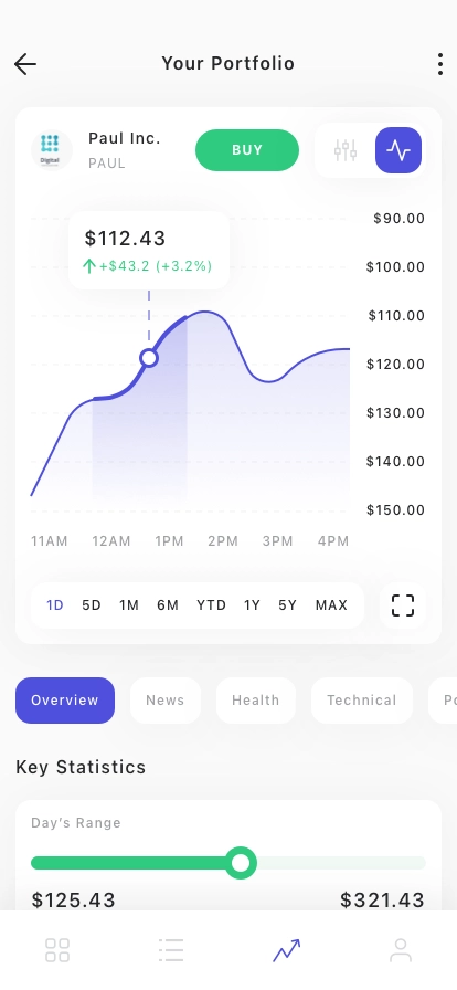Stock Market Mobile App UI Kit - Screenshot 2