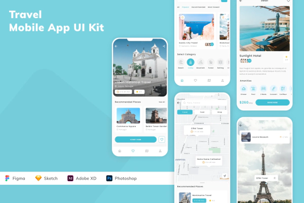 Travel Mobile App UI Kit