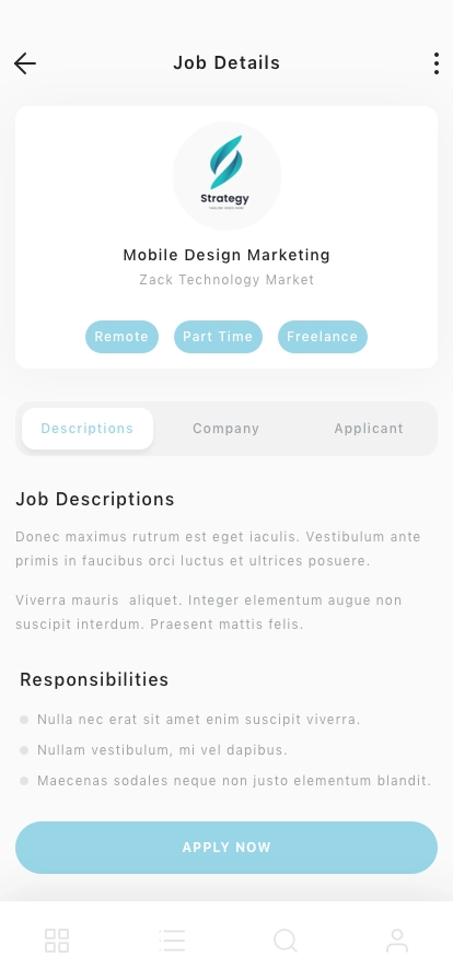 Job Finder Mobile App UI Kit - Screenshot 5
