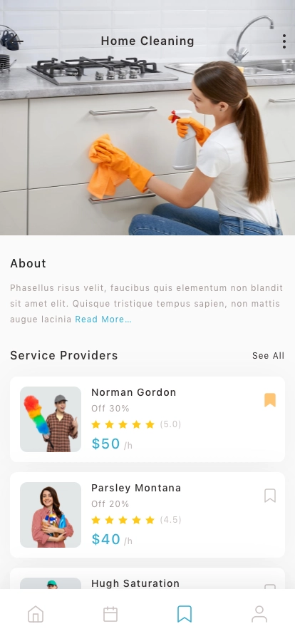 Home Service Mobile App UI Kit - Screenshot 3