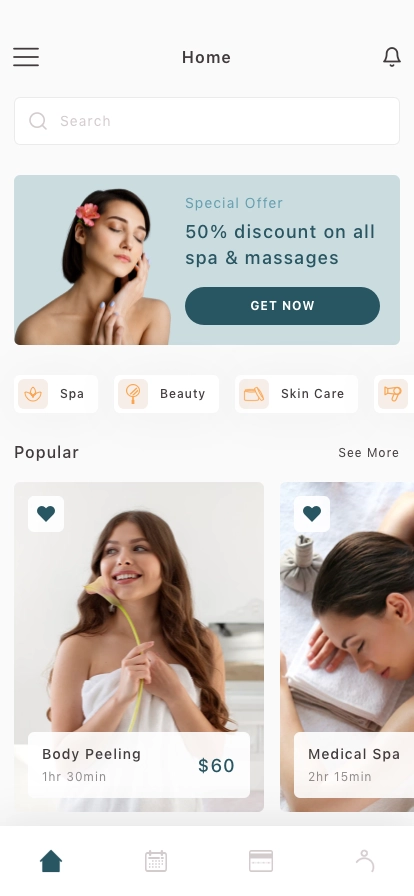 Beauty & Spa Salon Mobile App UI Kit - Screenshot 3