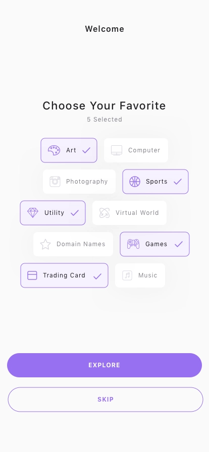 NFT Marketplace App UI Kit - Screenshot 1