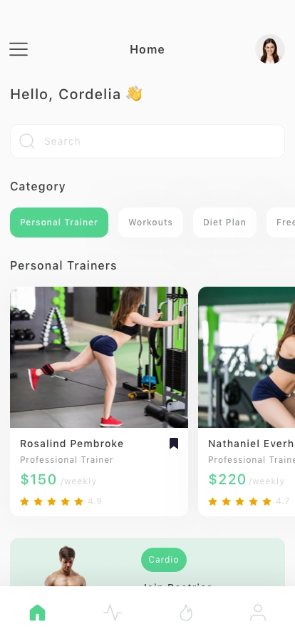 Workout Mobile App UI Kit - Screenshot 2