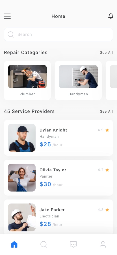 Repair Service Mobile App UI Kit - Screenshot 2
