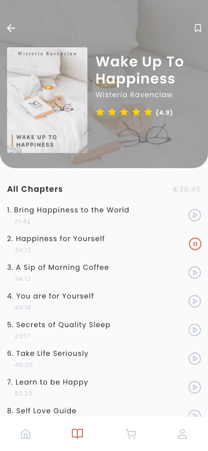 Audio Book Mobile App UI Kit - Screenshot 2