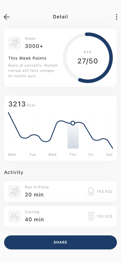 Fitness & Workout Mobile App UI Kit - Screenshot 4