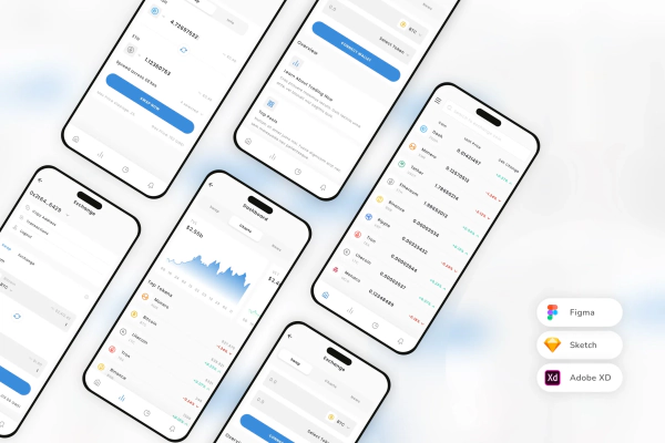 Crypto & DeFi Token Swap Exchange Mobile App UI Kit