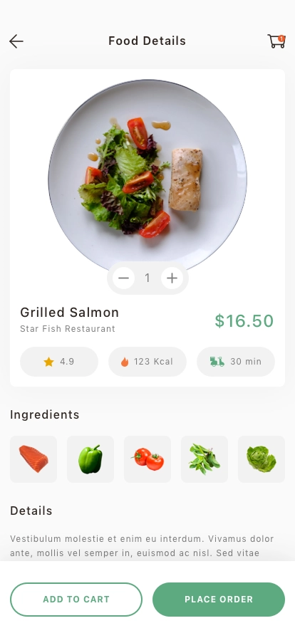 Food Ordering Mobile App UI Kit - Screenshot 3