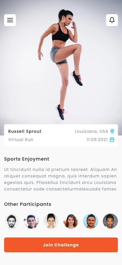 Running & Workout App UI Kit - Screenshot 1
