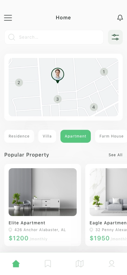 Apartment Booking Mobile App UI Kit - Screenshot 2