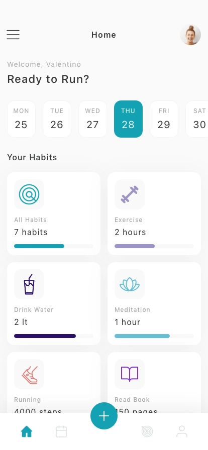 Daily Habits Mobile App UI Kit - Screenshot 1