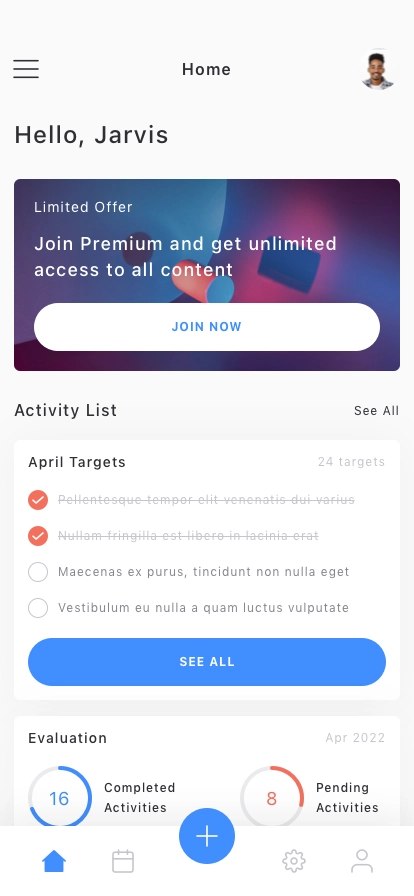 Task Management Mobile App UI Kit - Screenshot 1