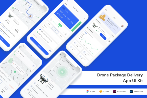 Drone Package Delivery App UI Kit