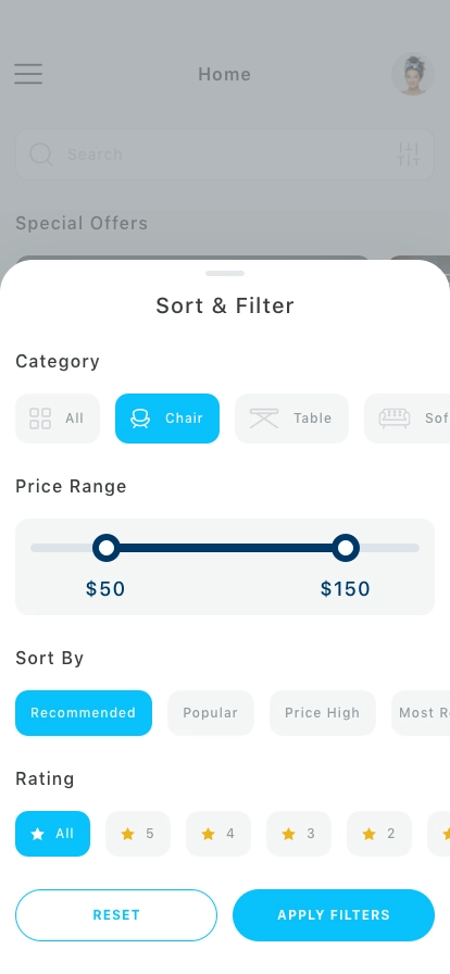 Furniture Store Mobile App UI Kit - Screenshot 4