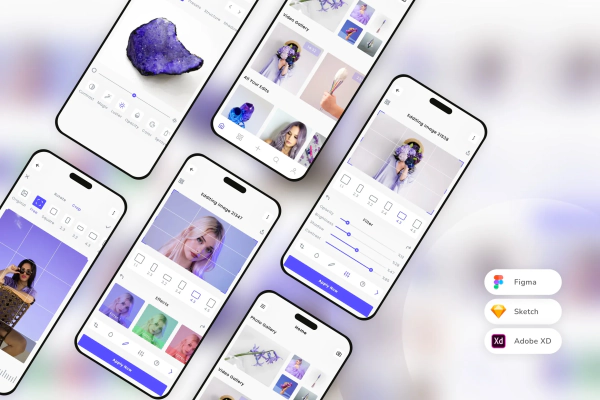 Photo Edit Mobile App UI Kit