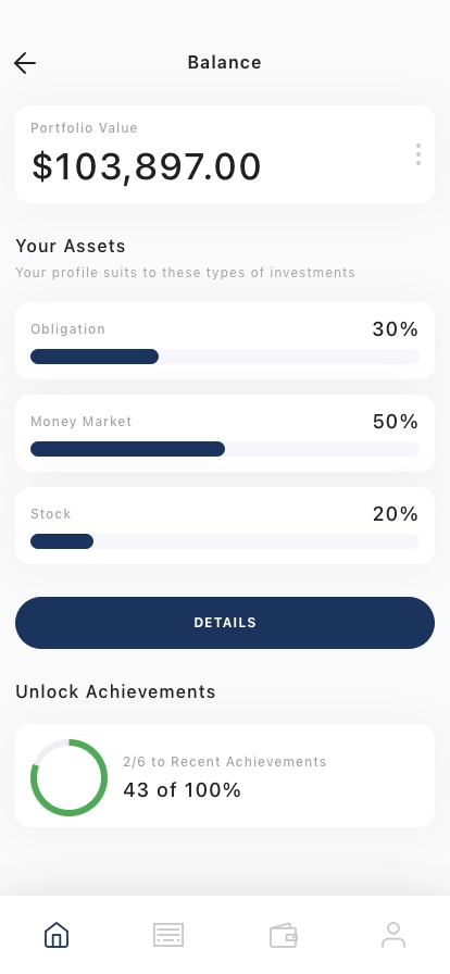 Investment Mobile App UI Kit - Screenshot 1