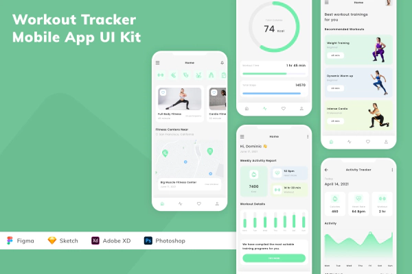 Workout Tracker Mobile App UI Kit