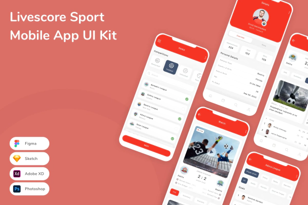 Livescore Sport Mobile App UI Kit