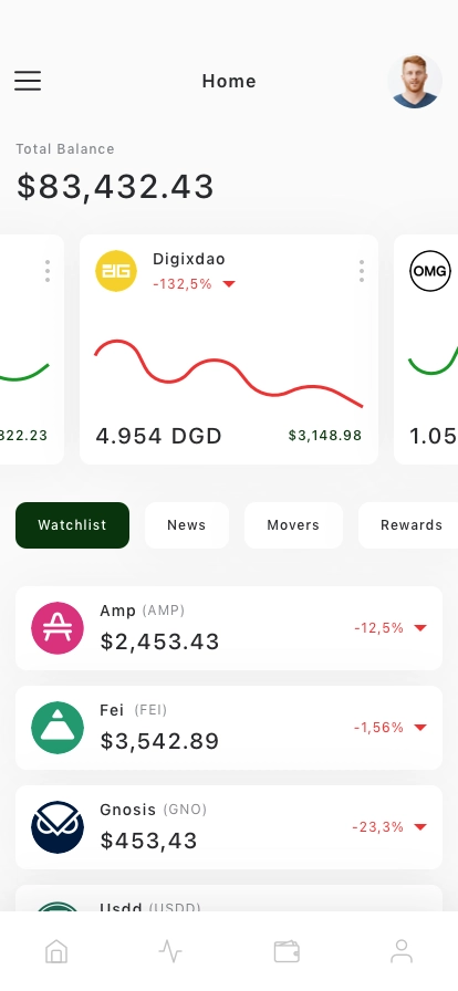 Cryptocurrency Trading Mobile App UI Kit - Screenshot 3