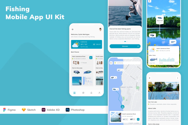 Fishing Mobile App UI Kit