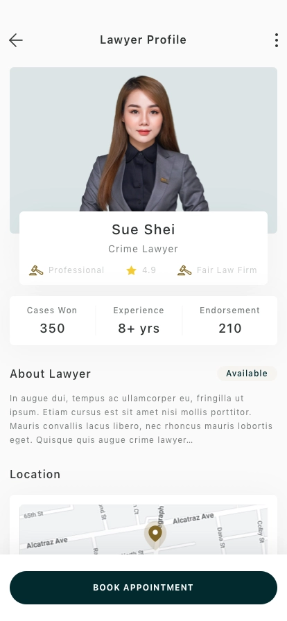 Find Lawyer Mobile App UI Kit - Screenshot 5