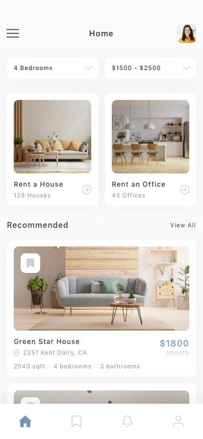 Rental Property Mobile App UI Kit - Screenshot 1