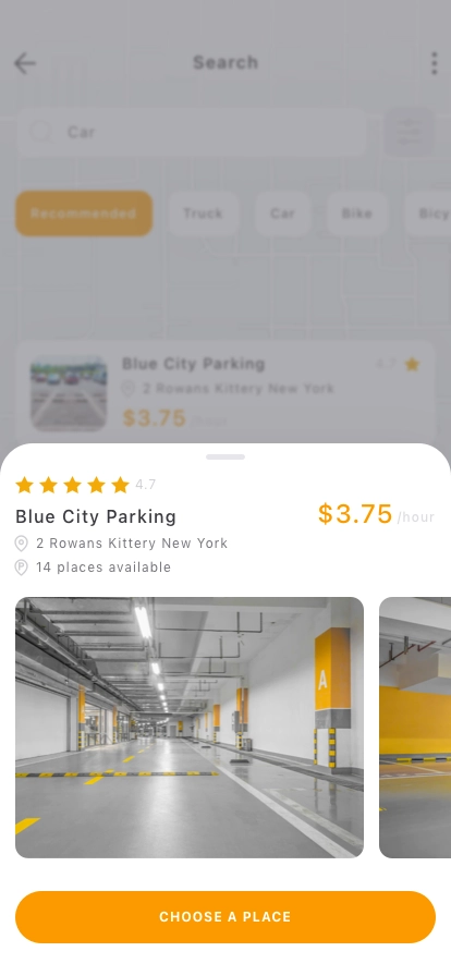 Garage Finder Mobile App UI Kit - Screenshot 2