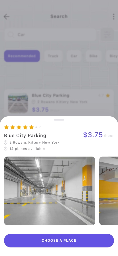 Parking Finder Mobile App UI Kit - Screenshot 3