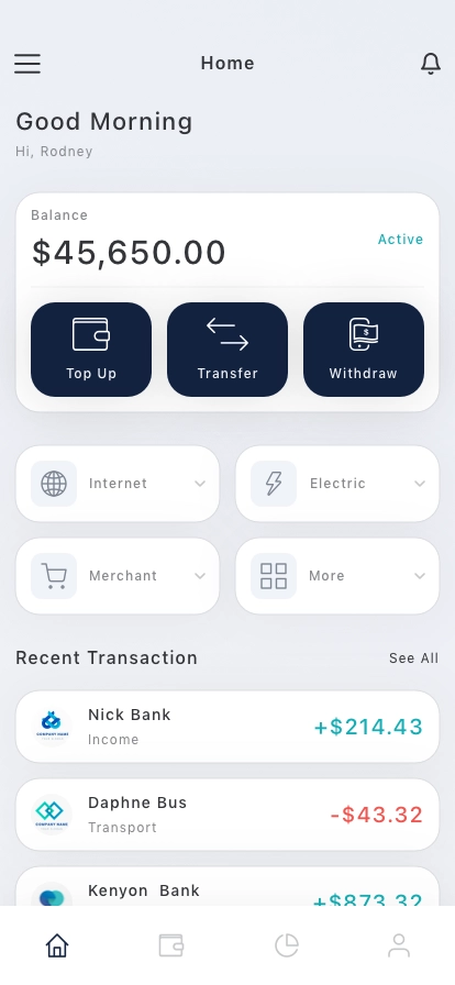 Money Transfer Mobile App UI Kit - Screenshot 1
