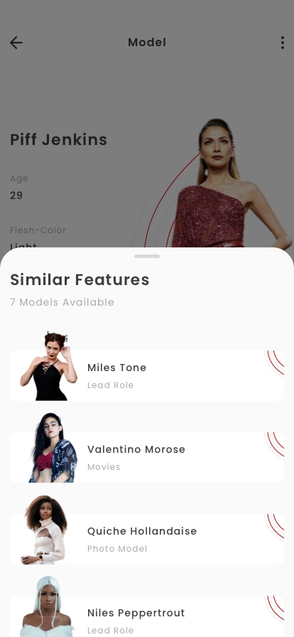 Model Agency App UI Kit - Screenshot 2