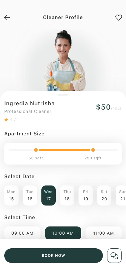 Cleaning Service Mobile App UI Kit - Screenshot 4