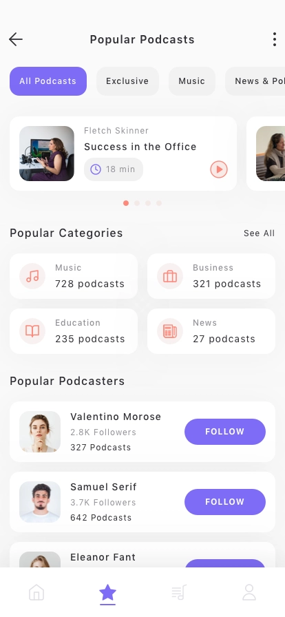 Podcast Mobile App UI Kit - Screenshot 3