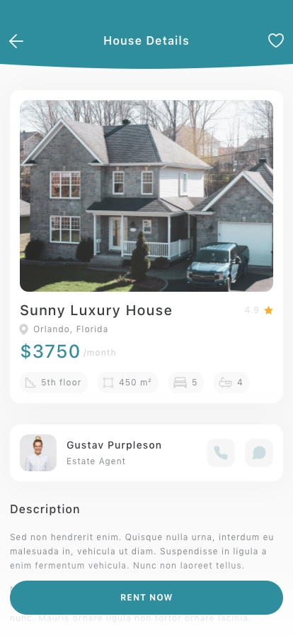 Real Estate Mobile App UI Kit - Screenshot 5