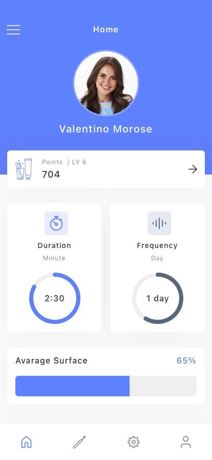 Smart Toothbrush Mobile App UI Kit - Screenshot 1