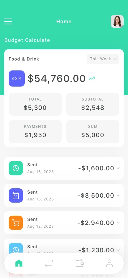 Money Transfer Mobile App UI Kit - Screenshot 1