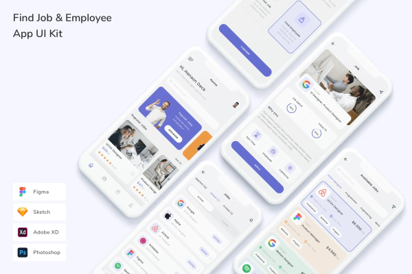 Find Job & Employee App UI Kit